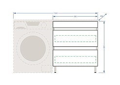 Stella Polare Тумба с раковиной Мадлен 130 R – фотография-5